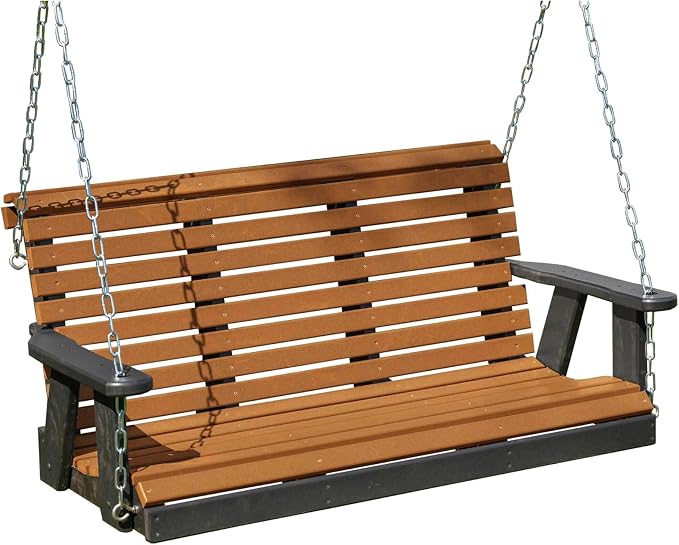 Poly Lumber Wood 4FT Porch Swing Amish Craftsmandship Made in USA HDPE by Unknown