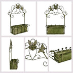 Rustic Metal Wall Planter Vintage Wall Mounted Flower Pot Farmhouse Distressed - Image 3