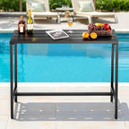 VEVOR Outdoor Bar Table, 47 x 15 in Patio Bar Table, Waterproof Top & Sturdy - Image 2