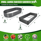 A ANLEOLIFE 4-Pack 6X3X1.5ft & 6X2X1.5ft Deep Root Galvanized Raised Garden - Image 2