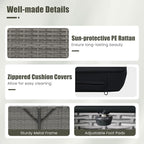 Tangkula Patio Rattan Daybed - Image 9