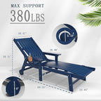 Patio Chaise Lounge Chair, Oversized Lounge Chair Outdoor - Image 3