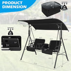 Tangkula 2 Person Porch Swing, Outdoor Swing - Image 4