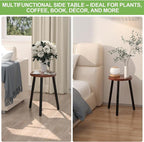 2-Pack Wood Plant Stands Indoor, 16.7" Tall Plant Stand Outdoor Mid-Century - Image 3