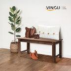 VINGLI Outdoor Wood Bench - Image 2
