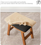 Foot Stool, Bamboo Small Sofa Foot Rest Under Desk, Extra Seating - Image 5