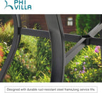 PHI VILLA 44 Inch Large Metal Round Table - Image 7