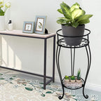 CASIMR 2 Tier Plant Stand, Indoor Outdoor Multiple Flower Pot Shelf Rustproof - Image 2