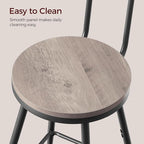 Bar Stools, Metal Frame, Adjustable Feet, Easy Assembly, - Image 7