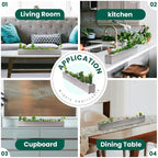 Trough Rectangle Planter Long Window Sill Planter Box Stainless Steel Window - Image 6
