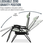 Best Choice Products Set of 2 Extra Wide Adjustable Steel Mesh Zero Gravity - Image 5