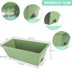 Window Box Planter, 12 Pack Plastic Vegetable Flower Planters Boxes 17 Inches - Image 4