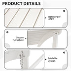 Sundale Outdoor Folding Plastic Adirondack Ottoman, All-Weather Adirondack - Image 5