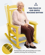 KINGYES HDPE Rocking Chairs Outdoor, Patio Rocking Chairs - Image 7
