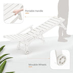 LUE BONA Outdoor Chaise Lounge, HDPS Chaise Lounger, 5 Positions Adjustable - Image 5