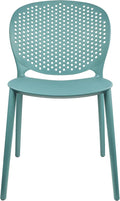 2xhome Modern Pool Patio Chair, Stackable Dining Side Chair by 2xhome