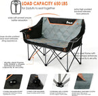 EMERIT Oversized Fully Padded Camping Chair, Heavy Duty 650LB Folding Camping - Image 5
