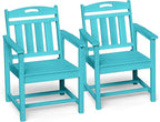 Ciokea HDPE Outdoor Patio Dining Chairs Set of 2, All-Weather Porch Chair by CIOKEA