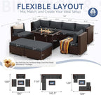 NICESOUL 8 Seat Extra Large Patio Furniture Set - Image 4