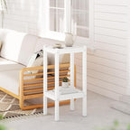 WestinTrends Malibu 36" Outdoor Adirondack HDPE 2-Tier Patio Side Table - Image 2