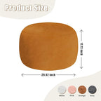 Round Pouf Ottoman Foot Rest, 29 X 18Inch Floor Poufs Footstool, A Round Modern - Image 2