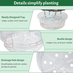 18 Pack 6.5/5/4 Inch Clear Self Watering Plant Pots - Image 5