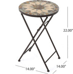 Christopher Knight Home Silvester Outdoor Stone Side Table - Image 3