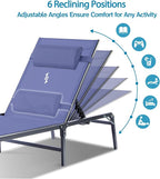 4 Pack Foldable Chaise Lounge Chair - Image 4