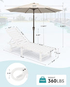 SERWALL Outdoor Chaise Lounge Set of 2 - Image 2