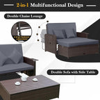 COSTWAY Patio Rattan Daybed - Image 5
