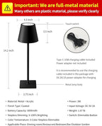 KDG Cordless Table Lamp, Portable LED Desk Lamp, 5000mAh Battery Operated - Image 5