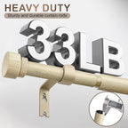 Antique White Curtain Rods for Windows 72 to 144 Inches Heavy Duty Adjustable - Image 5