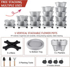 Vertical Strawberry Planter-5 Tier Stackable Herb Tower Planters Stacking - Image 6