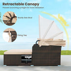 ORALNER Outdoor Daybed, 2-Person Wicker Patio Sofa - Image 5