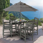 VINGLI 5-Piece Outdoor Patio Bar Table and Chairs Set, HDPE Bar Set All Weather - Image 2