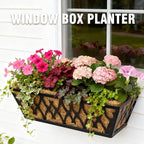 4 Pack 16 Inch Window Boxes Planters Railing Planter Box - Image 2