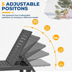 ROJIK Outdoor Chaise Lounge Chair Set of 2, - Image 4