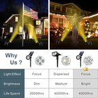 Solar Landscape Spotlights Outdoor, Bright 7-LED Spot Lights, Dusk-to-Dawn - Image 2