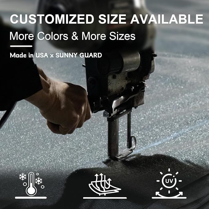 SUNNY GUARD Custom Size 9'x18' Silver Grey Sun Shade Sail Rectangle UV Block - Image 8
