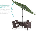 Best Choice Products 10ft Solar Polyester LED Lighted Patio Umbrella w/Tilt - Image 2