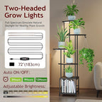 Plant Stand Indoor with Grow Light, 6-Tiered Tall Plant Stand Indoor, Metal - Image 4
