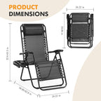NEWBULIG Zero Gravity Chair Set of 2, Lounge Chair Folding Portable Adjustable - Image 3