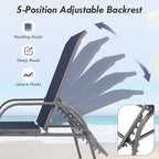 Giantex 2 Pack Patio Lounge Chair, Outdoor Chaise Lounge - Image 6