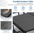 Outdoor Dining Set for 6, Metal Patio Table and Chairs Set - Image 4