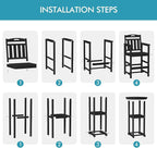 Ciokea 3-Pcs Bistro Table and Chairs, All-Weather Round High Top Bar Table - Image 9