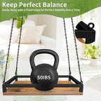 Plant Hanger Indoor, 2 Pack 16" Wooden Hanging Plant Holder - Image 3