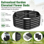 Hexagon Raised Garden Bed, 48 Inch Diagonal & 16.5 Inch Tall, Galvanized Steel - Image 3