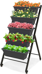 Giantex Vertical Raised Garden Bed on Wheels, Elevated Planter Raised Beds by Giantex