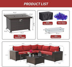 Kullavik 7 Pieces Outdoor Patio Furniture Set - Image 6