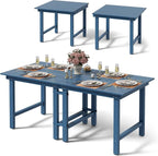 Anbuy Patio HDPE Dining Table Sets, Removable 2-in-1 Outdoor Patio Table by Anbuy